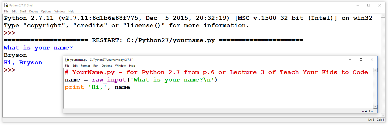 python code