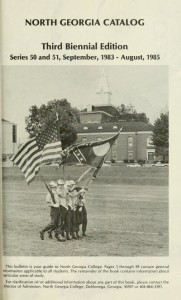 Inside cover of the 1983 North Georgia Undergraduate Catalog